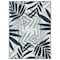 World Rug Gallery Contemporary Floral Leaves Reversible Recycled Plastic 3' X 5' Navy Outdoor Rug 6072NAVY3X5 - alternate 3